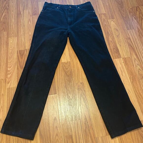 Wrangler Men's Black Denim Jeans - 35x34 - Classic Style - Picture 3 of 7